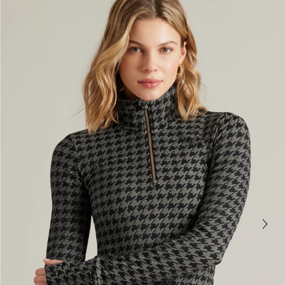 RHONE Houndstooth Seamless Base 1/4 Zip